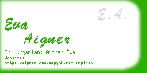 eva aigner business card